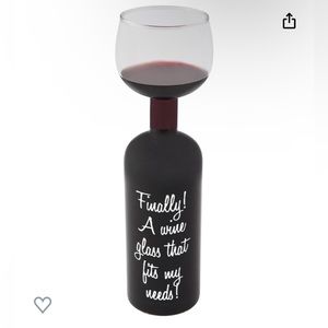 BigMouth Inc Ultimate Wine Bottle glass NWT